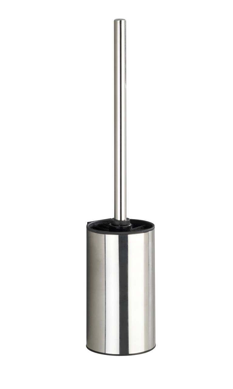 Perie de toaleta cu suport autoadeziv, Wenko, Detroit Turbo-Loc®, 8.5 x 40 x 9 cm, inox - imagine 6